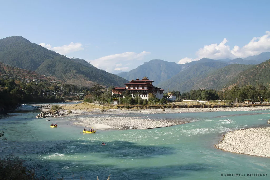 White water rafting at Punakha Valley