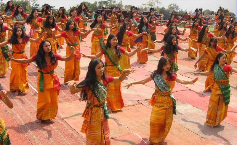 Different forms of art in Assam Dance