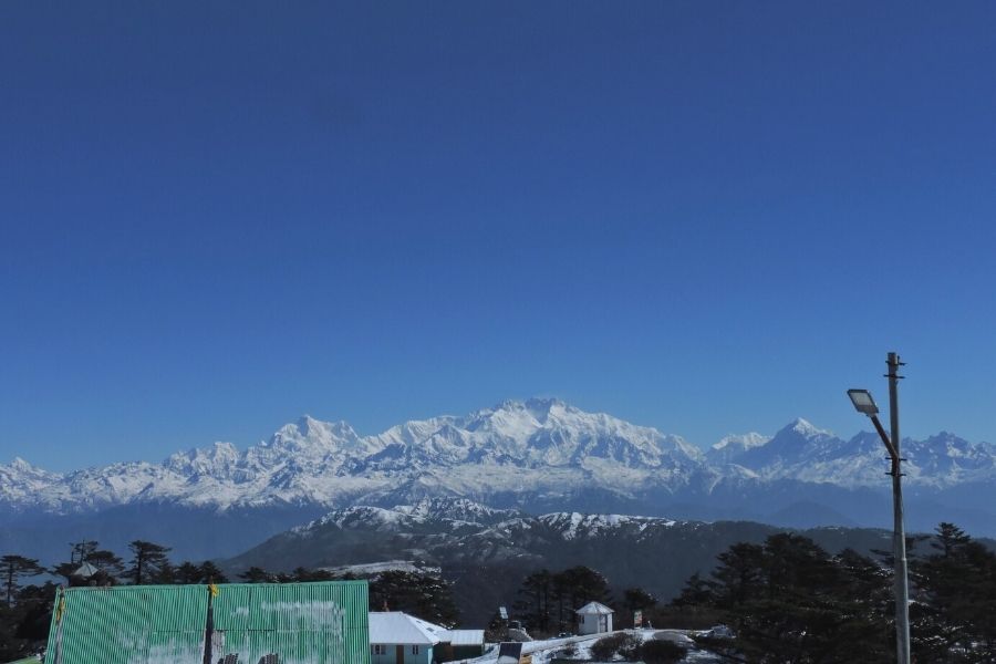 Visible Himalayan peaks during the Sandakphu trek