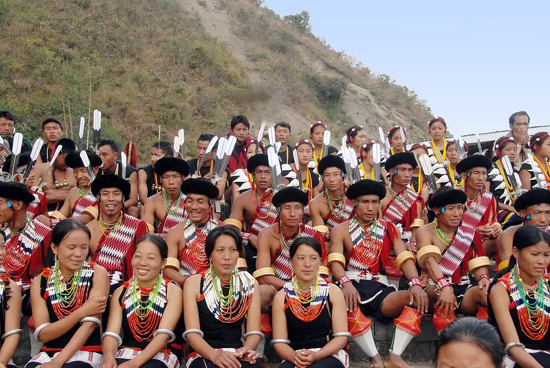 Naga Tribe in traditional attire 